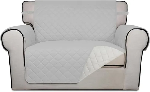Vista 122 de PureFit - Funda de sofá acolchada reversible, protector de muebles impermeable, funda de sofá lavable con espuma antideslizante y correas elásticas