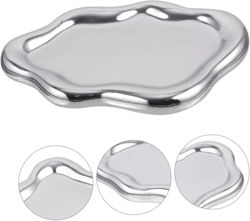 Vista 3 de USHOBE Irregular Ceramic Plate Wedding Decorations Ceramic Jewelry Holder Ceramic Ring Holder Earrings Necklaces Organizer Large Capacity Trinket