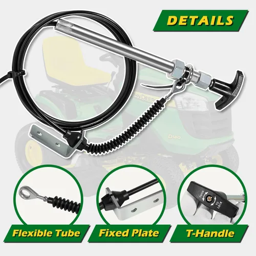 Vista 6 de AM134404 Repuesto para cable de entrada de control de canalón John Deere, cable deflector de canalón compatible con soplador de nieve JD de 44