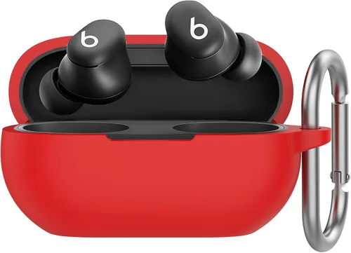 Vista 11 de Funda de silicona AhaStyle para Beats Powerbeats Pro 2 (2025) con kit de limpieza y mosquetón [Logotipo superior visible] Funda protectora completa