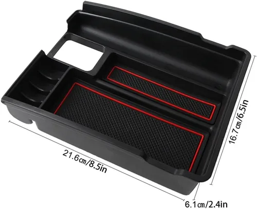 Vista 2 de MadLoN Compatible con Nissan X-Trail T32 Rogue 2014-2020, organizador de consola central, organizador de consola de auto antideslizante, fácil
