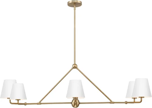 Vista 9 de Crystorama Xavier - Candelabro lineal dorado vibrante de 6 luces oro (Vibrant Gold)