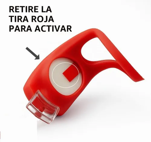 Vista 2 de Paquete de 8 luces de bicicleta, juego de luces LED de silicona para bicicleta, 4 faros delanteros de bicicleta y 4 luces traseras (rojo y blanco)