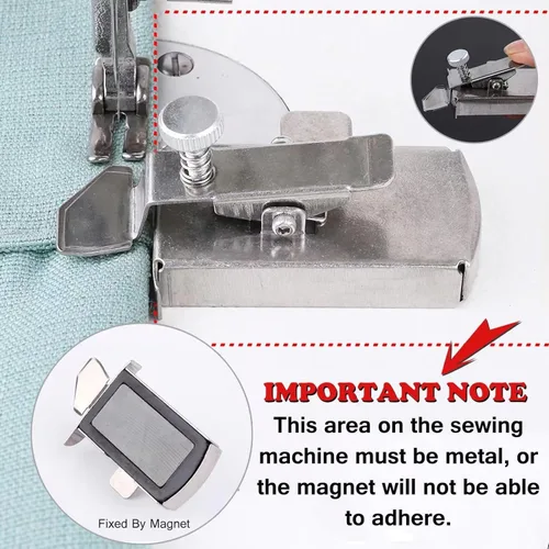 Vista 4 de Wemomo Guía de costura magnética para máquina de coser, guía de costura magnética con clip, accesorios de suministros de costura multifuncionales
