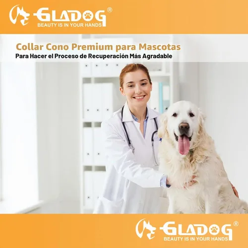 Vista 5 de Collar de cono suave para perro, 2 piezas (para tamaño exacto) cono de plástico flexible para perros después de la cirugía, collar de recuperación