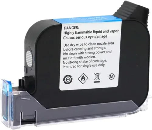 Vista 2 de Cartucho de tinta Adhesión Disolvente de secado rápido compatible con impresora de inyección de tinta 2588 2580 JS12 JS10 (1 unidad, negro)