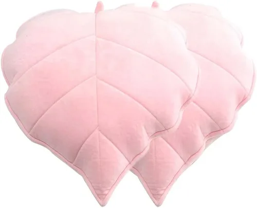 Vista 4 de Cyprinus Carpio Cojín de almohada para el hogar en forma de hoja 3D, almohada lumbar para el hogar, almohada decorativa para el hogar, paquete de 2