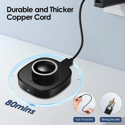 Vista 5 de Compatible con el cargador Oura Ring Gen3 - Tamaño 6 - Base de carga rápida con cable USB-C para Smart Ring (6)