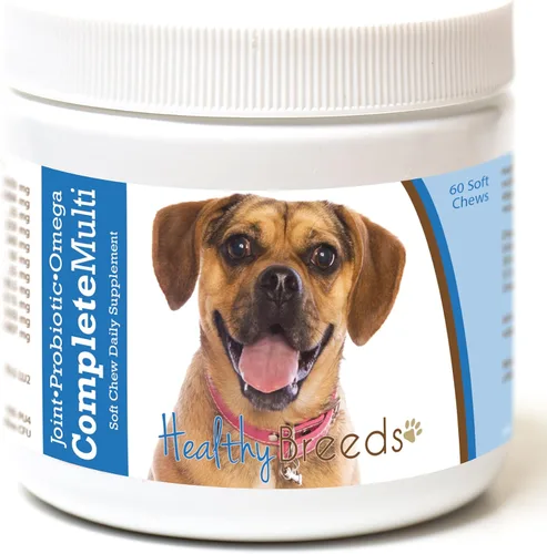 Vista 164 de Healthy Breeds Affenpinscher todo en uno multivitamínico suave masticable 60