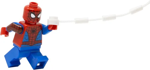 Vista 2 de LEGO Superhéroes: minifigura de Spider-Man con tela y brazos impresos