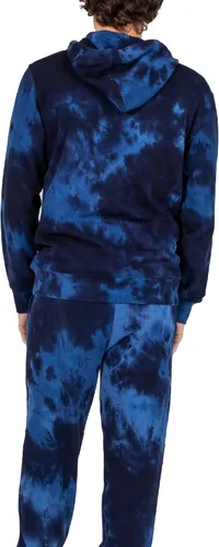 Vista 3 de Bioworld Jujutsu Kaisen - Conjunto de sudadera con capucha y pantalones deportivos para hombre con texto universitario Blue Cove Wash