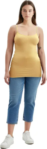 Vista 213 de Emmalise Camisola larga casual básica para mujer, con tirantes ajustables, top en capas