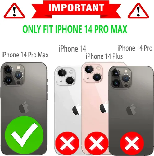 Vista 2 de STARSHOP Funda compatible con iPhone 14 Pro Max, con [protector de pantalla de vidrio templado incluido] Funda de diamante de arena movediza
