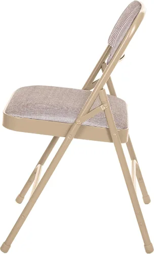 Vista 5 de OEF Furnishings Serie OEF2200 - Sillas plegables de doble bisagra acolchadas de tela de alta calidad para servicio pesado