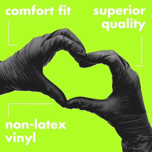 Vista 4 de Colortrak Disposable Powder Free Vinyl Gloves, Single-Use, Latex-Free, Powder Free, Ambidextrous