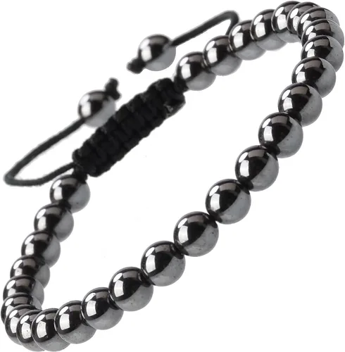Vista 7 de MASSIVE BEADS - Pulseras ajustables unisex de cuentas de cristal de piedras preciosas con poder curativo natural, de macramé Piedras de 7 chakras