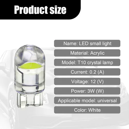Vista 3 de 30 bombillas LED para automóvil, T10 6000 K, luces interiores universales para salpicadero, luz de cúpula, luz de letrero, luz de matrícula (blanco)