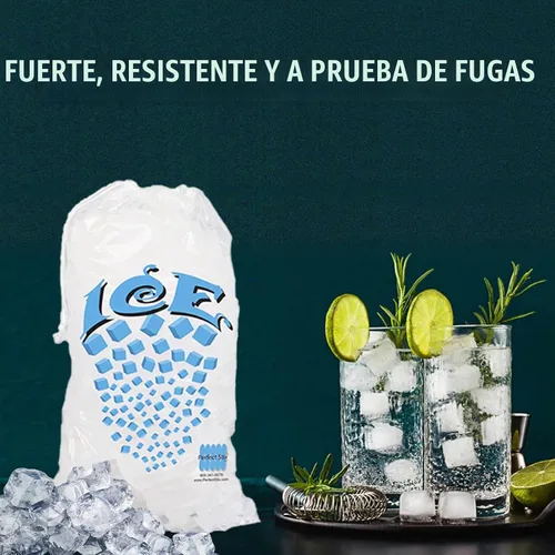 Vista 8 de Perfect Stix Paquete de 50 bolsas de hielo de 5 libras, bolsas de hielo resistentes con cordón (2 mils de grosor)
