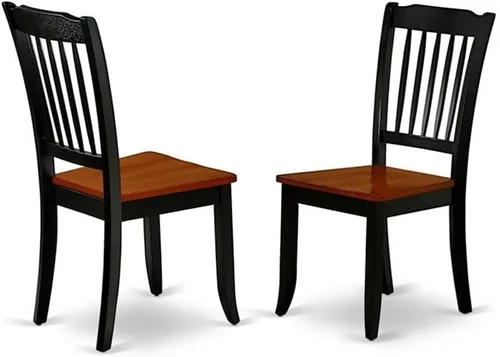 Vista 4 de Atlin Designs Juego de comedor de 7 piezas con mesa rectangular en color negro