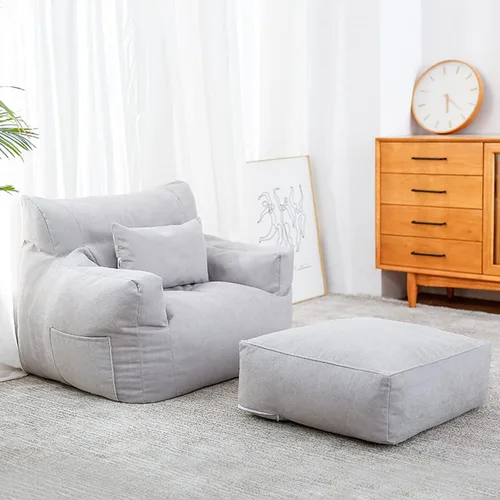 Vista 12 de HWOEK Sofa Lazy Sack - Puf ultra suave, sillas, tumbona perezosa, tatami (sin relleno), funda para puf suave para adultos, adolescentes y niños