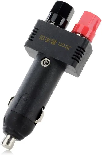 Vista 7 de DC 12 V 10 A Enchufe macho para mechero de cigarrillos con cable de alimentación para automóvil, toma de corriente negra para inversor