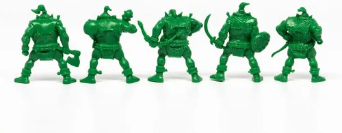 Vista 3 de Mini figura de acción de criatura, orcos mutantes de 2 pulgadas, figuras de fantasía - XL escala 1/32 DND 5 piezas personajes accesorios RPG