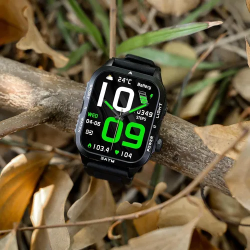 Vista 13 de Relojes inteligentes militares para hombre (responder/hacer llamadas) con potente linterna de 1.96 pulgadas HD, reloj inteligente táctico al aire