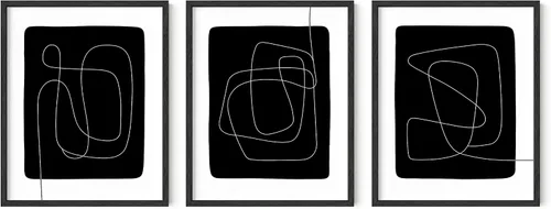 Vista 49 de HAUS AND HUES - Arte de póster Bauhaus - Juego de 3 arte de pared abstracto moderno, pósteres vintage e impresiones, arte de pared azul y amarillo