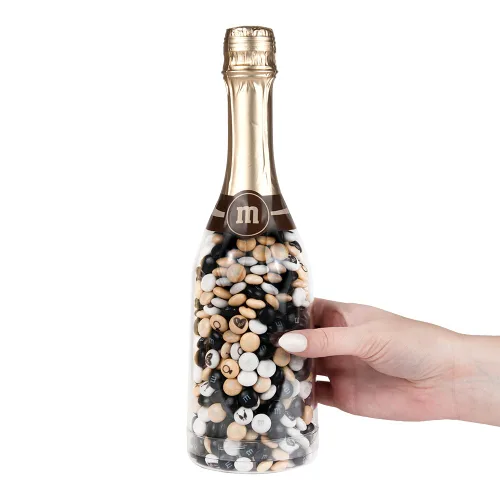 Vista 2 de M&M'S - Caramelo de chocolate con leche para boda y compromiso, botella
