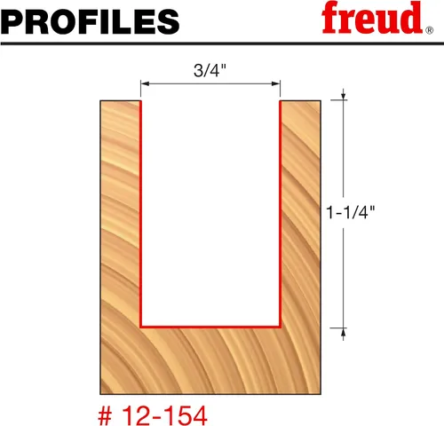 Vista 62 de Broca recta de doble acanaladura Freud, 15/64 x 3/4 de pulgada, con vástago de 1/2 pulgada, 12-096