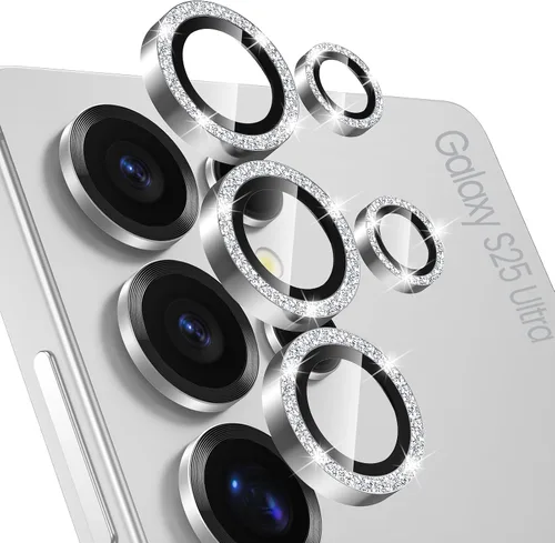 Vista 18 de Tensea Protector de lente de cámara Samsung Galaxy S22 Ultra, protector de pantalla de vidrio templado 9H, anillo individual de metal para S22 Ultra
