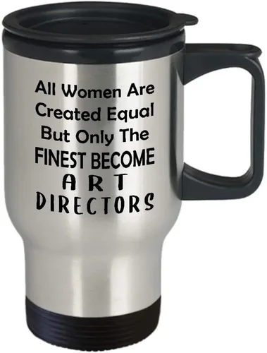 Vista 2 de Gifts for Female Art Director Travel Mug Insulated Coffee Tumbler - Artist Dept Creative Department Team Design Advertising Office Funny Cute Gag