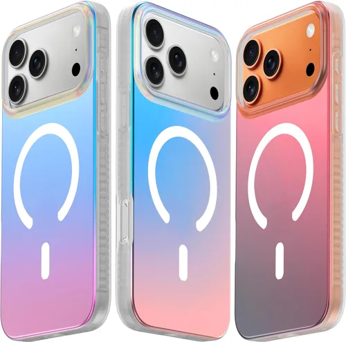 Vista 78 de LONLI Hue - para iPhone 15 Pro Max [Compatible con Magsafe] - Funda de teléfono floral dorada - [Amortiguador de 360°] - Funda de teléfono linda