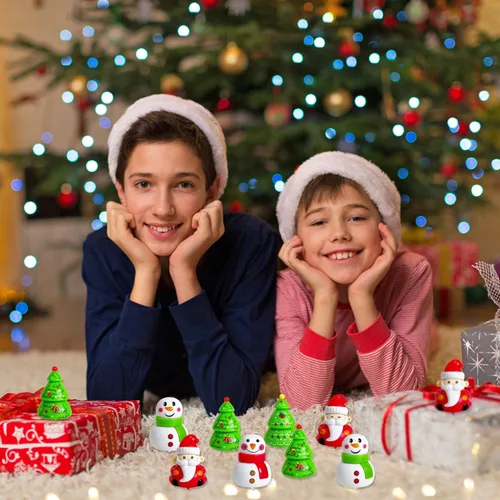 Vista 5 de Baaxxango 30 piezas de juguetes de Navidad para tirar hacia atrás, mini autos, regalos de fiesta para premios de aula, rellenos de piñata