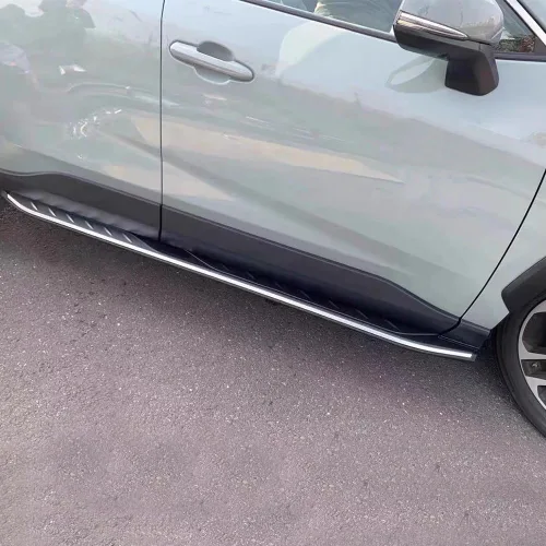 Vista 8 de Estribos aptos para Toyota RAV4 2019-2025 Accesorios de barra Nerf para escalones laterales