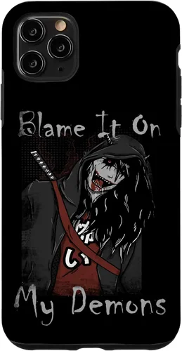 Vista 11 de Funda para iPhone 15 Blame It On My Demons - Funda de manga de anime de monstruo de terror japonés