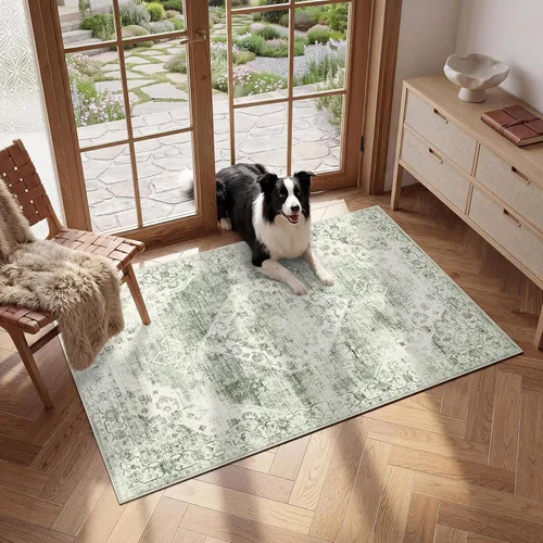 Vista 31 de Garvee Alfombra vintage Beige