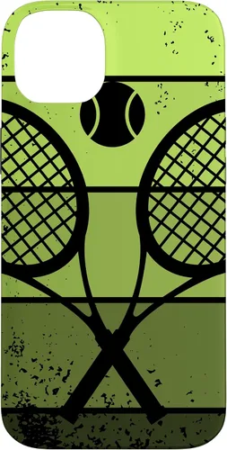 Vista 15 de Raqueta de jugador de tenis con cancha de pelota de tenis Vintage Retro Case para iPhone 17