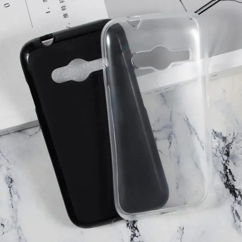 Vista 2 de Paquete de 2 fundas de TPU para Galaxy Ace 4 - transparente+negro Negro (Clear+Black)