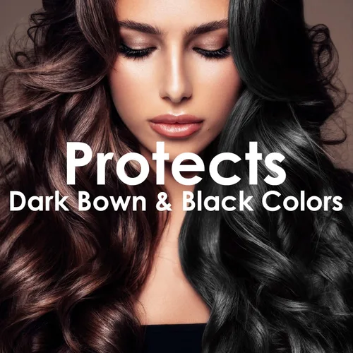 Vista 3 de OURO Champú que mejora el color para cabello castaño oscuro y negro, neutraliza los tonos amarillos, aumenta el brillo y la intensidad, revitaliza
