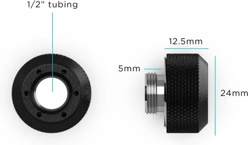 Vista 3 de PrimoChill Rígido RevolverSX Series de 1/2 pulgadas - Paquete de 12 - Cobre Caramelo