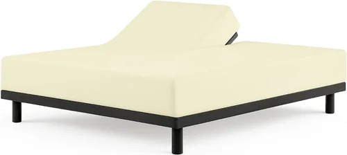 Vista 38 de Sábana bajera de 400 hilos, 100 % algodón, sábana bajera de 400 hilos, tamaño individual, 1 sábana bajera solo se adapta a colchones de hasta 15