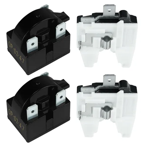 Vista 10 de Kit de relé y sobrecarga para compresor de refrigerador, 2 juegos de arrancadores de refrigerador QP2-4R7 4.7 ohmios 1 pin para refrigerador, relés