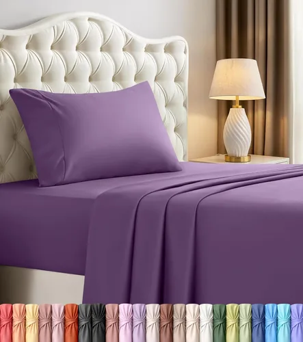 Vista 94 de Utopia Bedding - Juego de sábanas de microfibra cepillada, resistente al encogimiento y a la decoloración, de fácil cuidado, 3 piezas, tamaño Beige