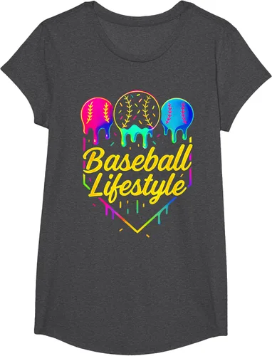 Vista 45 de Baseball Life Style 101 - Camiseta de béisbol para jóvenes