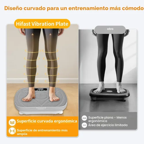 Vista 6 de Homesy Vibration Plate Exercise Machine, Vibrating Plate for Lymphatic Drainage, Full Body Shaking Workout Fitness Platform Board, Sport Gym