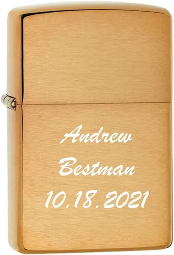 Vista 23 de Mechero personalizado Zippo Classic resistente al viento con grabado (1941 Negro Hielo)