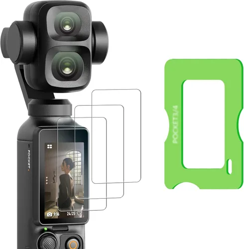 Vista 11 de AMAZEAR Protector de pantalla de lente para DJI Osmo Pocket 4/3/Xtra Muse (paquete de 6), Pocket4 Accesorios Protector de pantalla de vidrio
