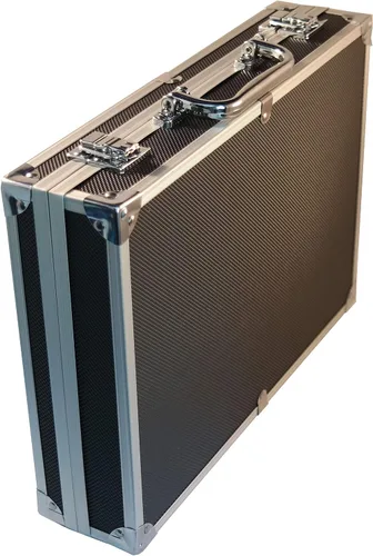 Vista 5 de Ursae Minoris Elite - Caja de aluminio negro para 100 cápsulas de monedas grandes, "H", XL, "I" o acrílico, 2 x 2