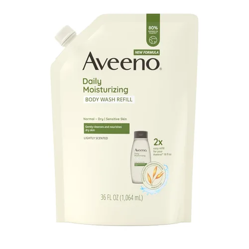 Vista 10 de Aveeno Exfoliante Corporal Hidratante Diario, Gel de Baño Exfoliante para una Piel más Suave y de Aspecto más Saludable, Fórmula Calmante de Avena